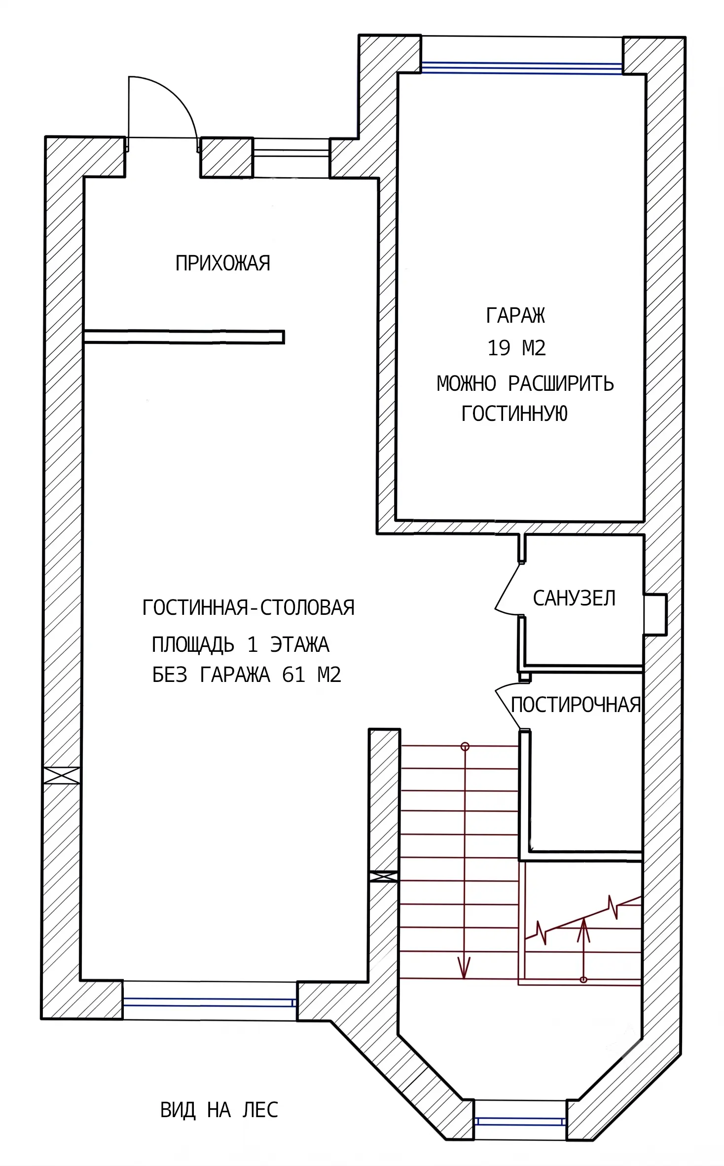План 1 этажа